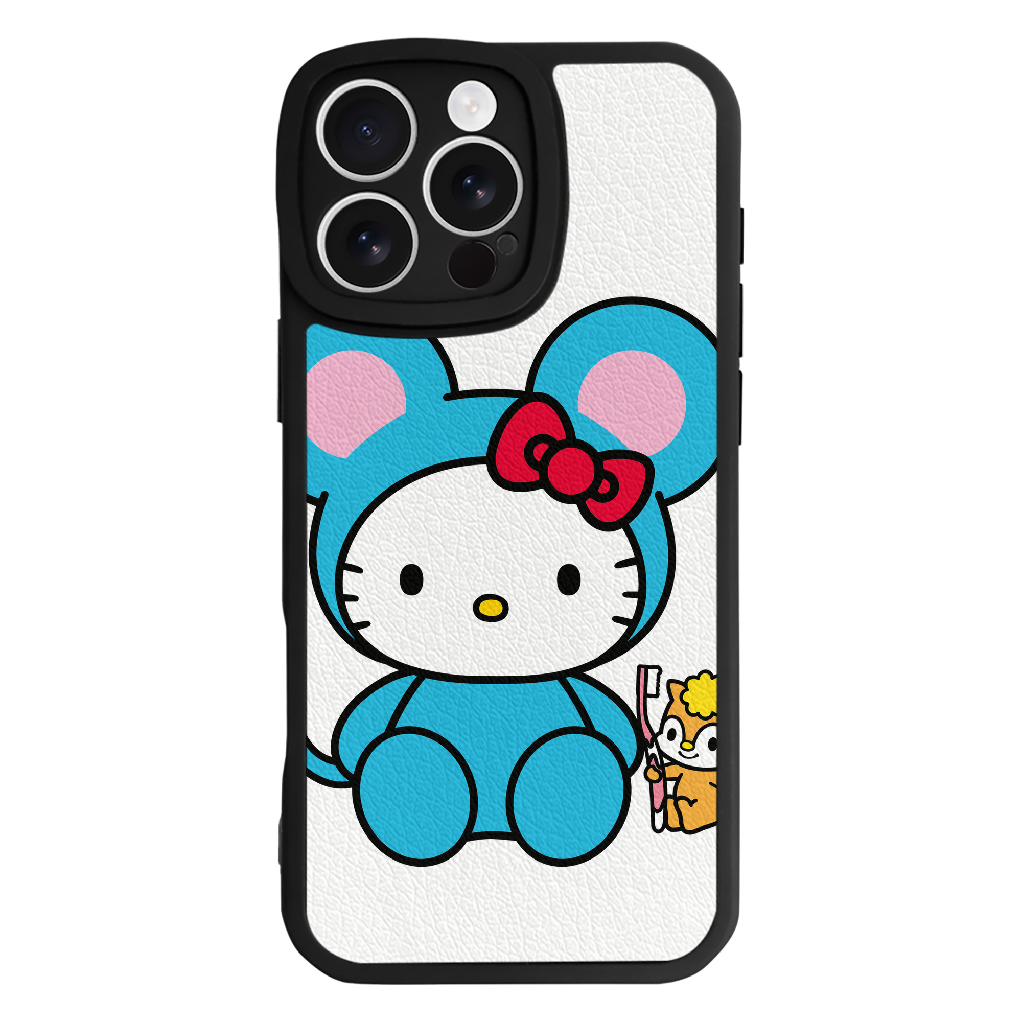 （画像用） Hello Kitty ハローキティ 【iPhone 16シリーズ対応】シリコンスマホケース（レザー調） 材質：シリコン